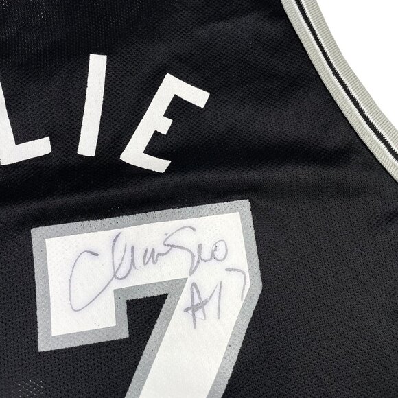 Rare VTG Champion NBA San Antonio Spurs Autographed Mario Elie Basketball Jersey - Picture 4 of 10
